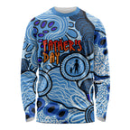 Australia Aboriginal Fathers Day Long Sleeve Shirt Indigenous Dot Art Pattern - Parent Child