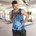 Australia Aboriginal Fathers Day Men Tank Top Indigenous Dot Art Pattern - Parent Child