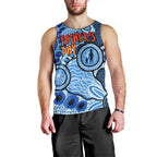Australia Aboriginal Fathers Day Men Tank Top Indigenous Dot Art Pattern - Parent Child