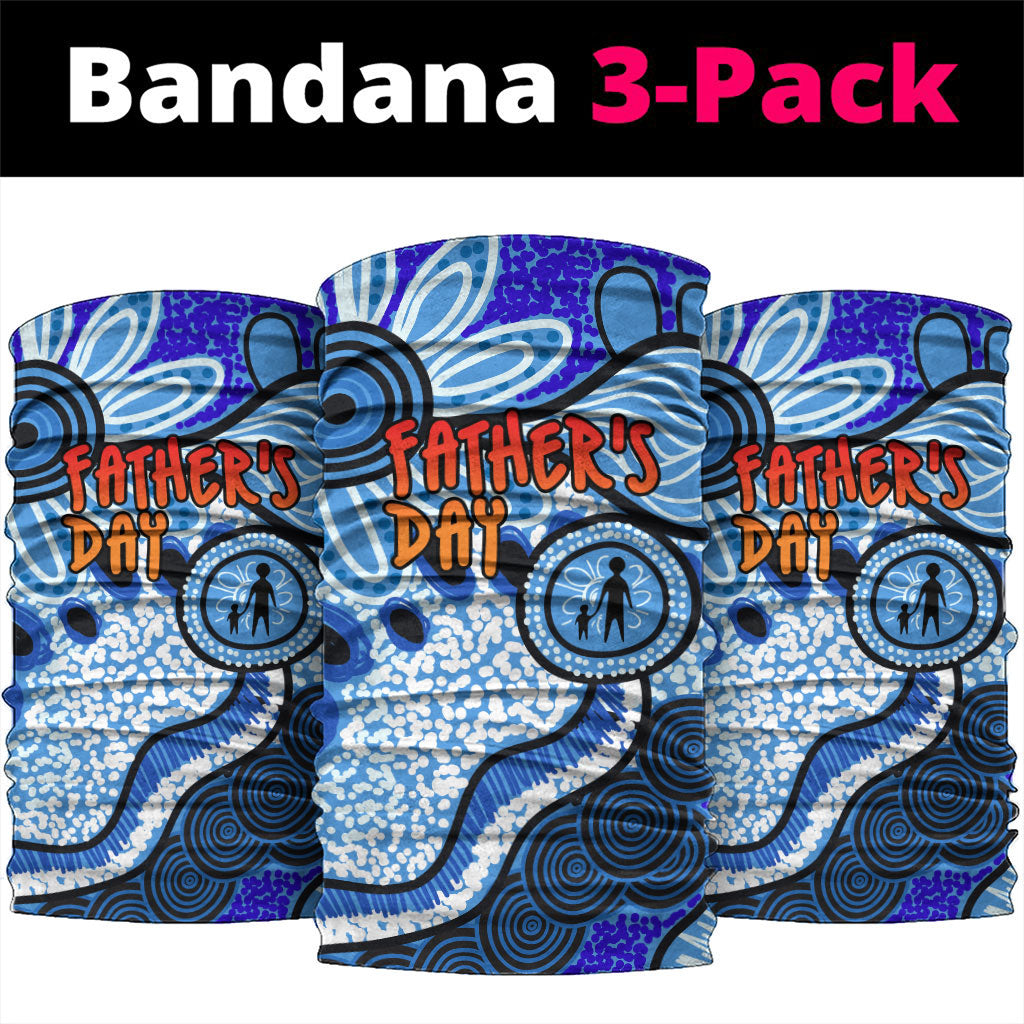 Australia Aboriginal Fathers Day Neck Gaiter Indigenous Dot Art Pattern - Parent Child