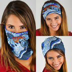 Australia Aboriginal Fathers Day Neck Gaiter Indigenous Dot Art Pattern - Parent Child