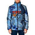 Australia Aboriginal Fathers Day Padded Jacket Indigenous Dot Art Pattern - Parent Child