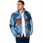 Australia Aboriginal Fathers Day Padded Jacket Indigenous Dot Art Pattern - Parent Child