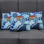 Australia Aboriginal Fathers Day Pillow Cover Indigenous Dot Art Pattern - Parent Child