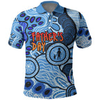 Australia Aboriginal Fathers Day Polo Shirt Indigenous Dot Art Pattern - Parent Child