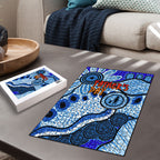 Australia Aboriginal Fathers Day Puzzle Indigenous Dot Art Pattern - Parent Child