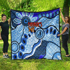 Australia Aboriginal Fathers Day Quilt Indigenous Dot Art Pattern - Parent Child
