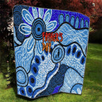 Australia Aboriginal Fathers Day Quilt Indigenous Dot Art Pattern - Parent Child