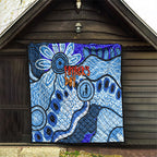 Australia Aboriginal Fathers Day Quilt Indigenous Dot Art Pattern - Parent Child