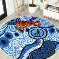 Australia Aboriginal Fathers Day Round Carpet Indigenous Dot Art Pattern - Parent Child