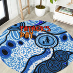 Australia Aboriginal Fathers Day Round Carpet Indigenous Dot Art Pattern - Parent Child