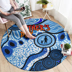 Australia Aboriginal Fathers Day Round Carpet Indigenous Dot Art Pattern - Parent Child