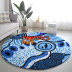 Australia Aboriginal Fathers Day Round Carpet Indigenous Dot Art Pattern - Parent Child
