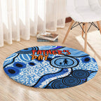 Australia Aboriginal Fathers Day Round Carpet Indigenous Dot Art Pattern - Parent Child