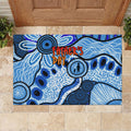 Australia Aboriginal Fathers Day Rubber Doormat Indigenous Dot Art Pattern - Parent Child