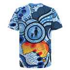 Australia Aboriginal Fathers Day Rugby Jersey Indigenous Dot Art Pattern - Parent Child
