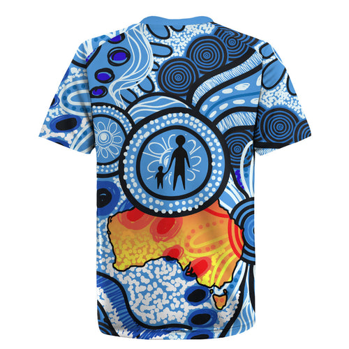 Australia Aboriginal Fathers Day Rugby Jersey Indigenous Dot Art Pattern - Parent Child