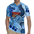Australia Aboriginal Fathers Day Rugby Jersey Indigenous Dot Art Pattern - Parent Child