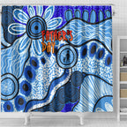 Australia Aboriginal Fathers Day Shower Curtain Indigenous Dot Art Pattern - Parent Child