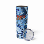 Australia Aboriginal Fathers Day Skinny Tumbler Indigenous Dot Art Pattern - Parent Child