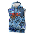 Australia Aboriginal Fathers Day Sleeveless Hoodie Indigenous Dot Art Pattern - Parent Child