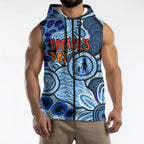 Australia Aboriginal Fathers Day Sleeveless Zip Hoodie Indigenous Dot Art Pattern - Parent Child