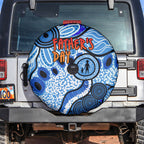 Australia Aboriginal Fathers Day Spare Tire Cover Indigenous Dot Art Pattern - Parent Child