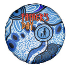 Australia Aboriginal Fathers Day Spare Tire Cover Indigenous Dot Art Pattern - Parent Child