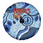 Australia Aboriginal Fathers Day Spare Tire Cover Indigenous Dot Art Pattern - Parent Child