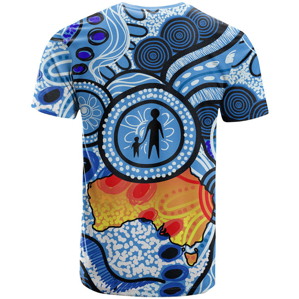 Australia Aboriginal Fathers Day T Shirt Indigenous Dot Art Pattern - Parent Child