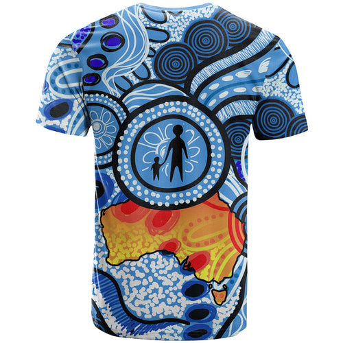 Australia Aboriginal Fathers Day T Shirt Indigenous Dot Art Pattern - Parent Child