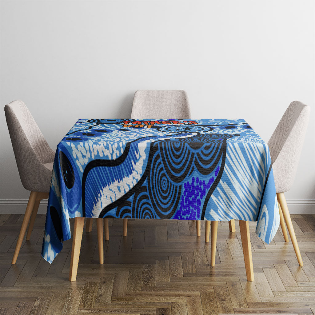 Australia Aboriginal Fathers Day Tablecloth Indigenous Dot Art Pattern - Parent Child