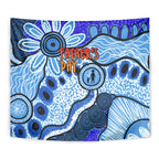 Australia Aboriginal Fathers Day Tapestry Indigenous Dot Art Pattern - Parent Child