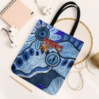 Australia Aboriginal Fathers Day Tote Bag Indigenous Dot Art Pattern - Parent Child