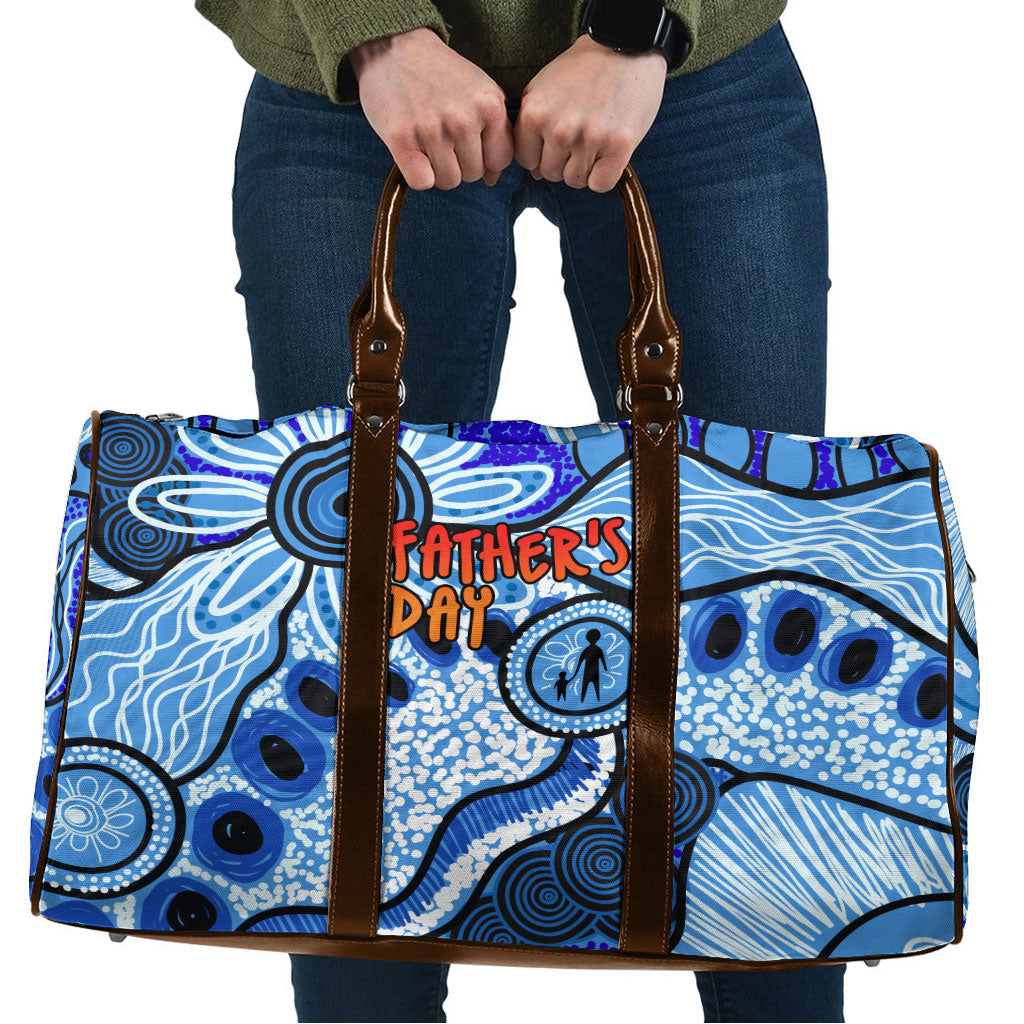 Australia Aboriginal Fathers Day Travel Bag Indigenous Dot Art Pattern - Parent Child