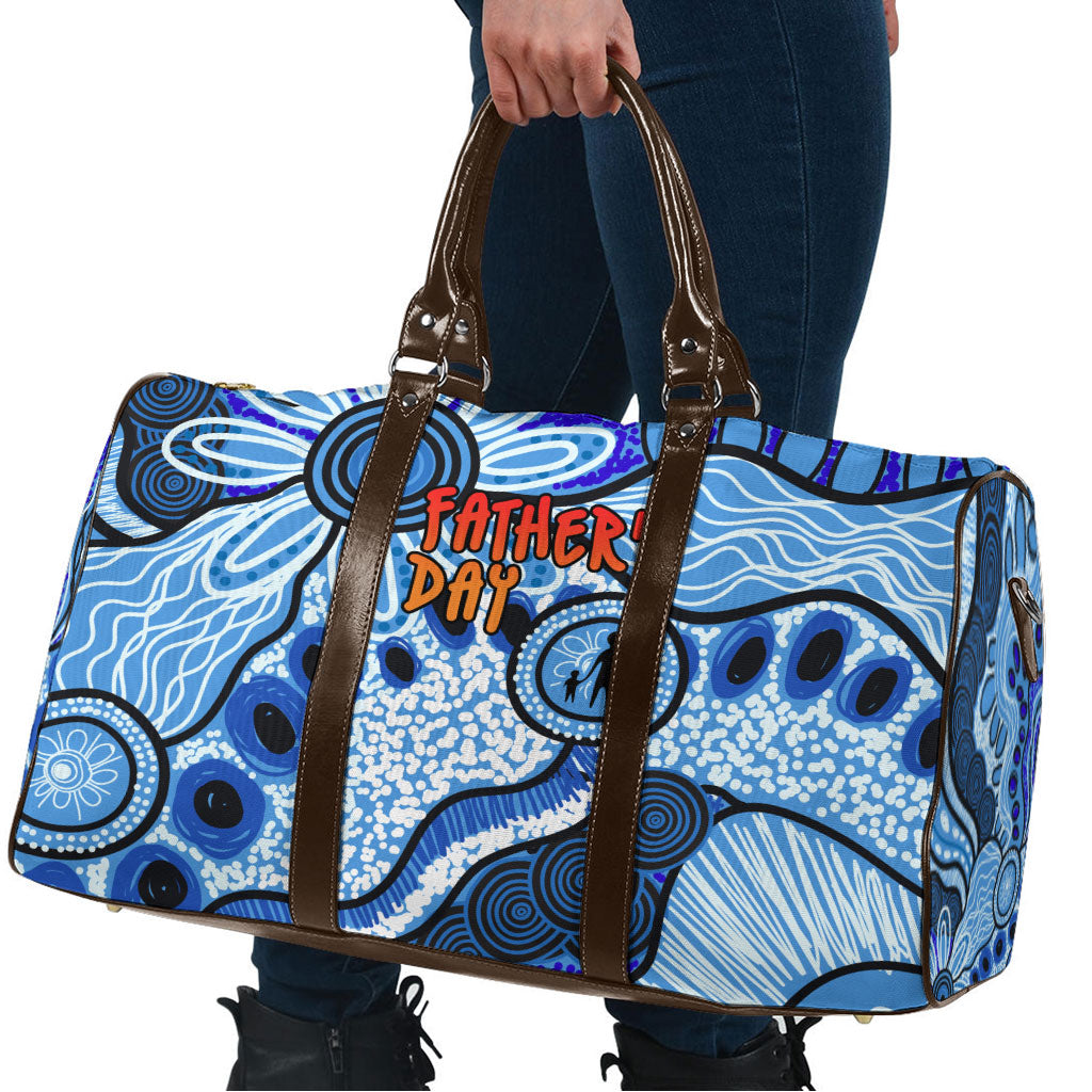 Australia Aboriginal Fathers Day Travel Bag Indigenous Dot Art Pattern - Parent Child