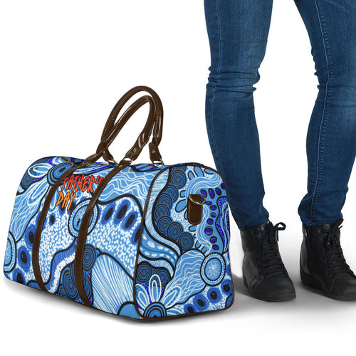 Australia Aboriginal Fathers Day Travel Bag Indigenous Dot Art Pattern - Parent Child