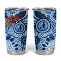 Australia Aboriginal Fathers Day Tumbler Cup Indigenous Dot Art Pattern - Parent Child