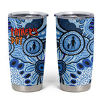 Australia Aboriginal Fathers Day Tumbler Cup Indigenous Dot Art Pattern - Parent Child