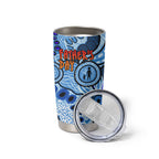 Australia Aboriginal Fathers Day Tumbler Cup Indigenous Dot Art Pattern - Parent Child