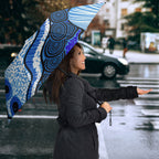 Australia Aboriginal Fathers Day Umbrella Indigenous Dot Art Pattern - Parent Child