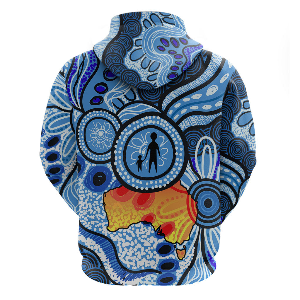 Australia Aboriginal Fathers Day Zip Hoodie Indigenous Dot Art Pattern - Parent Child