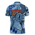 Australia Aboriginal Fathers Day Zipper Polo Shirt Indigenous Dot Art Pattern - Parent Child