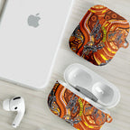 Australia Fathers Day AirPods Case Aboriginal Dot Art - Kangaroo And Lizard