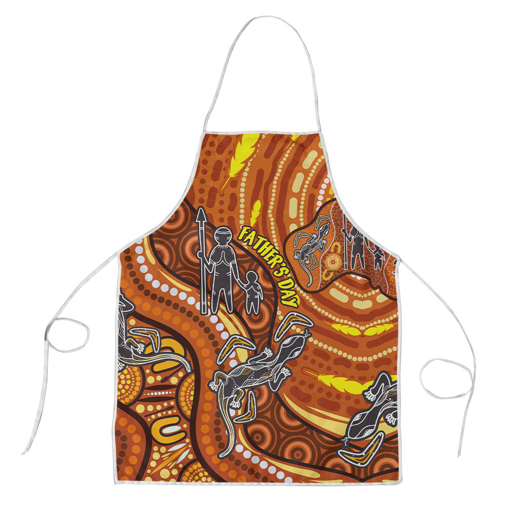 Australia Fathers Day Apron Aboriginal Dot Art - Kangaroo And Lizard