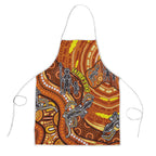 Australia Fathers Day Apron Aboriginal Dot Art - Kangaroo And Lizard