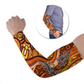 Australia Fathers Day Arm Sleeves Aboriginal Dot Art - Kangaroo And Lizard