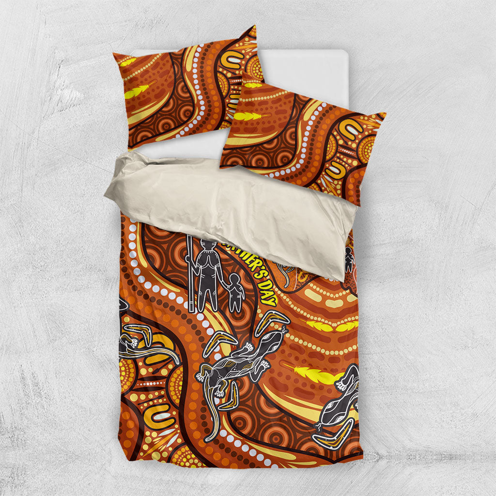 Australia Fathers Day Bedding Set Aboriginal Dot Art - Kangaroo And Lizard