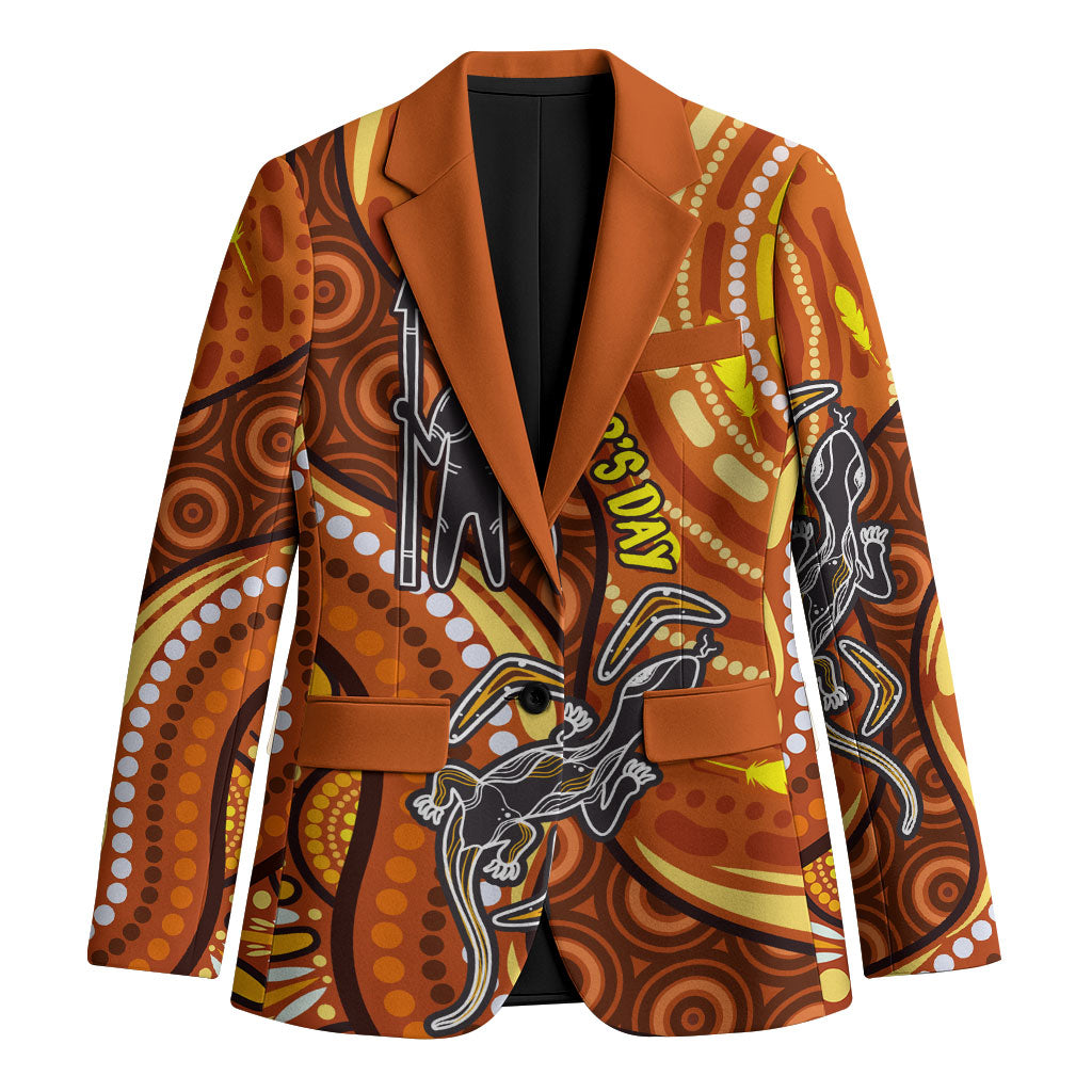 Australia Fathers Day Blazer Aboriginal Dot Art - Kangaroo And Lizard