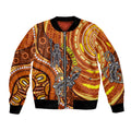 Australia Fathers Day Bomber Jacket Aboriginal Dot Art - Kangaroo And Lizard